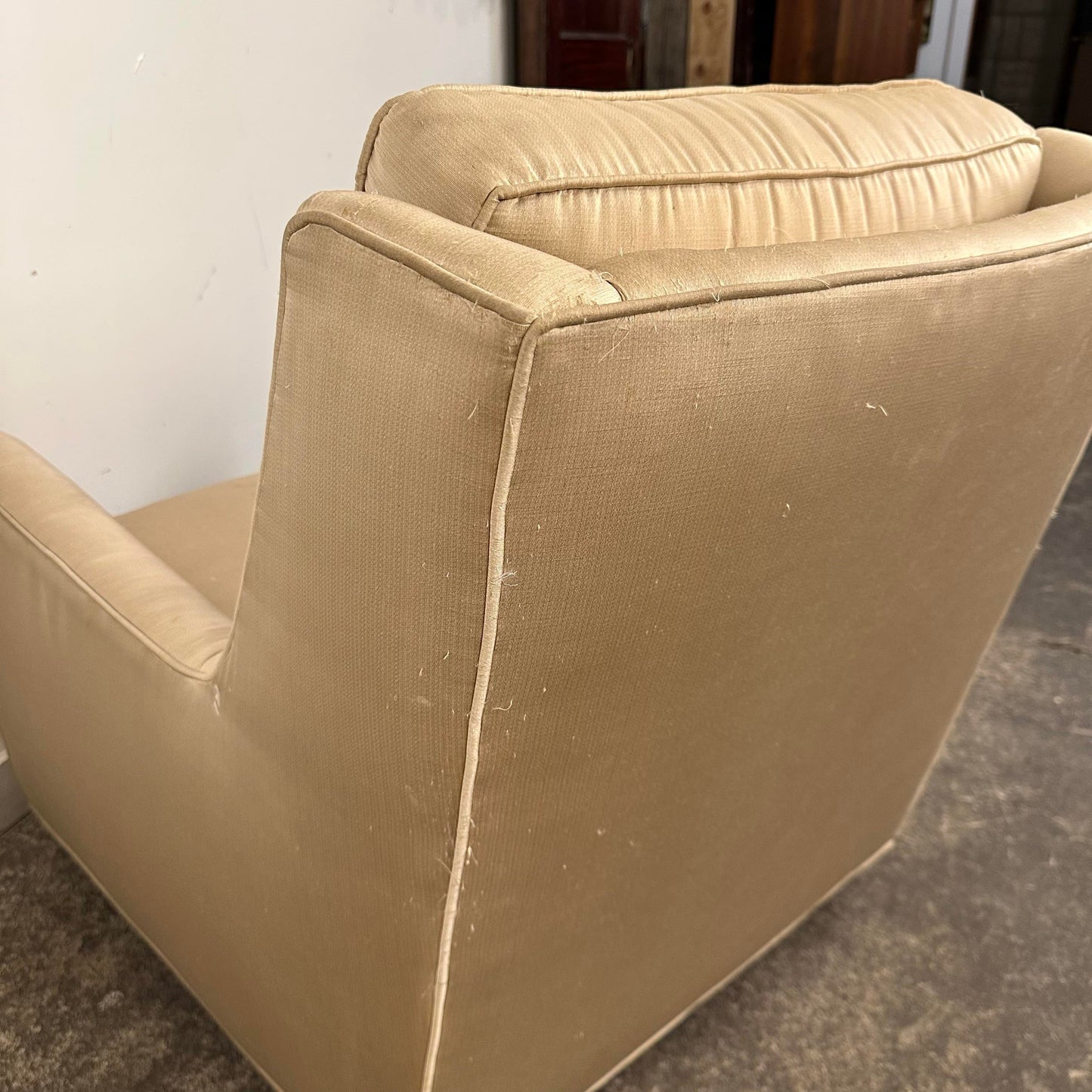 Pair of Milo Baughman Lounge Chairs on Casters