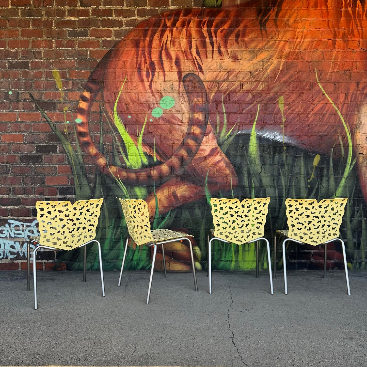 Set of 4 Richard Schultz Topiary Collection Side Chairs