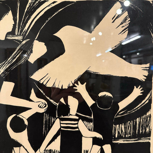 Unknown Artist Woodcut Print Dove