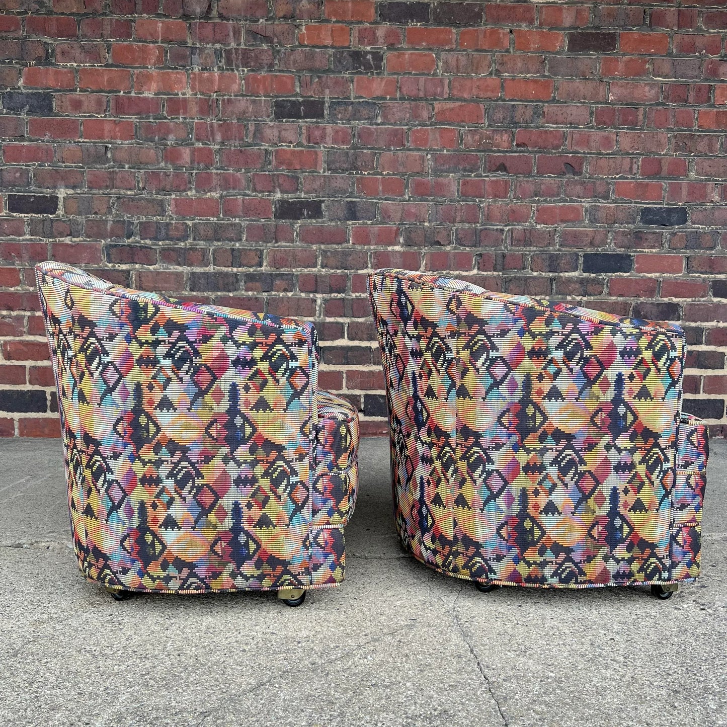 Pair of Harvey Probber Lounge Chairs on Casters