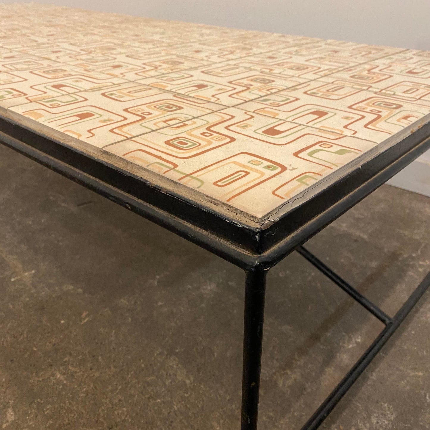 1960s Arden Riddle Tile Top Coffee Table