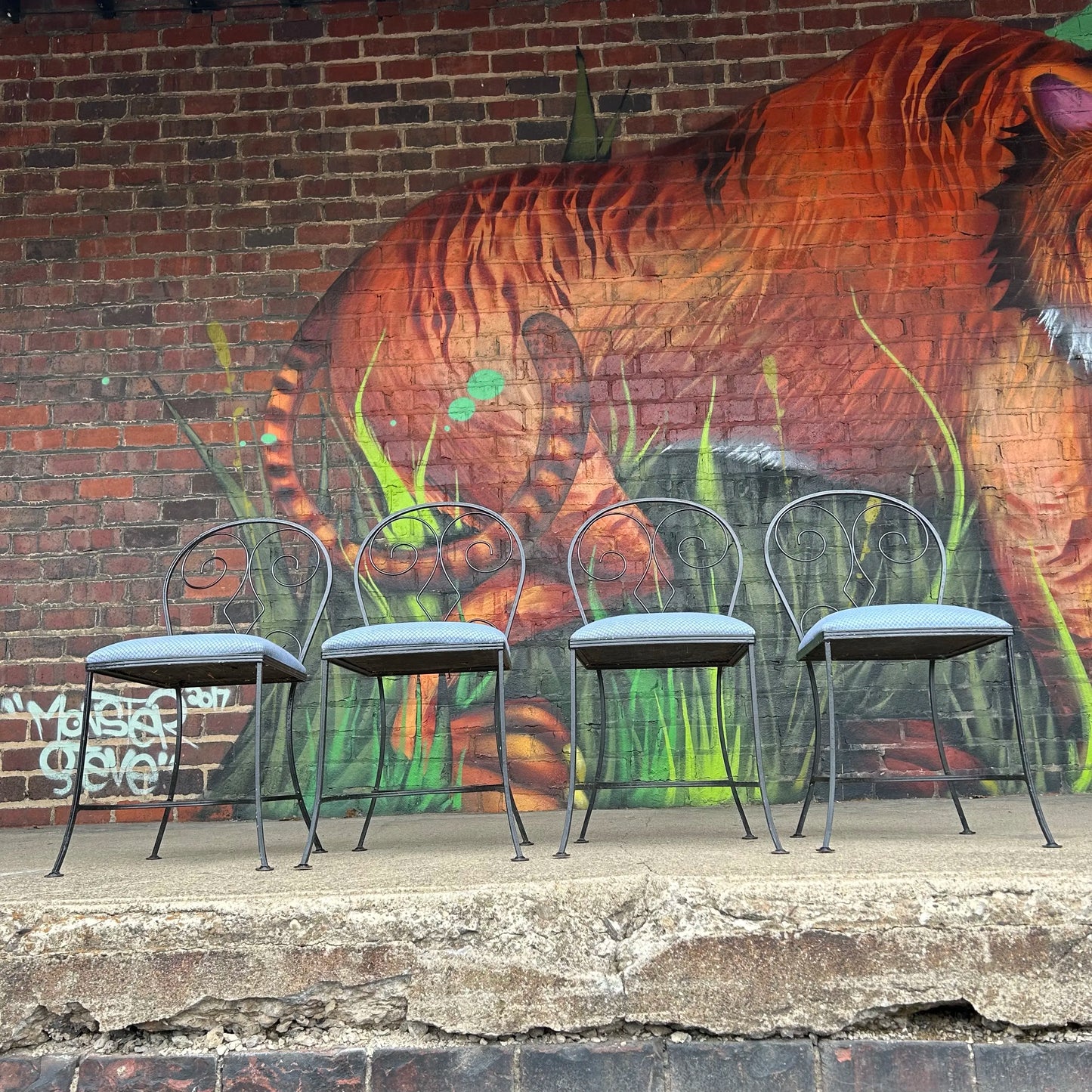 Salterini Outdoor Dining Chairs Set of 4