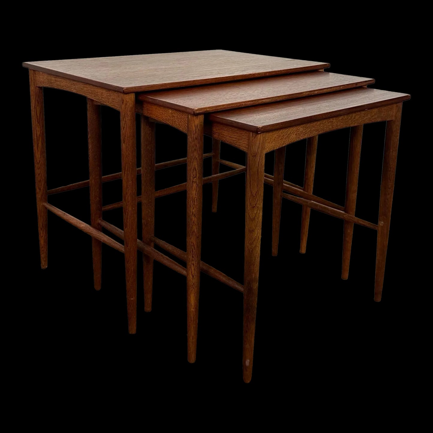 Mid Century Modern Teak Dux Nesting Table Made in Sweden
