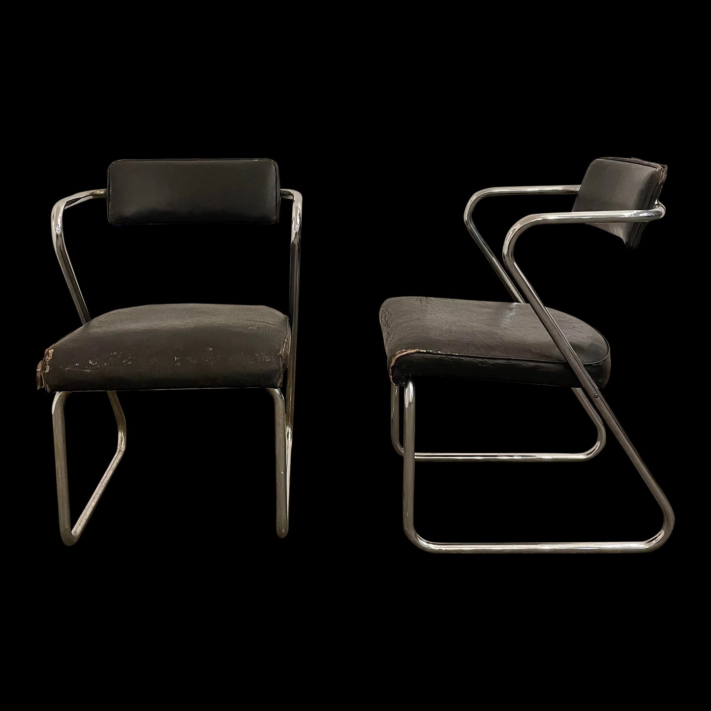 Gilbert Rohde for the Troy Sunshade Company Pair of Z Chairs