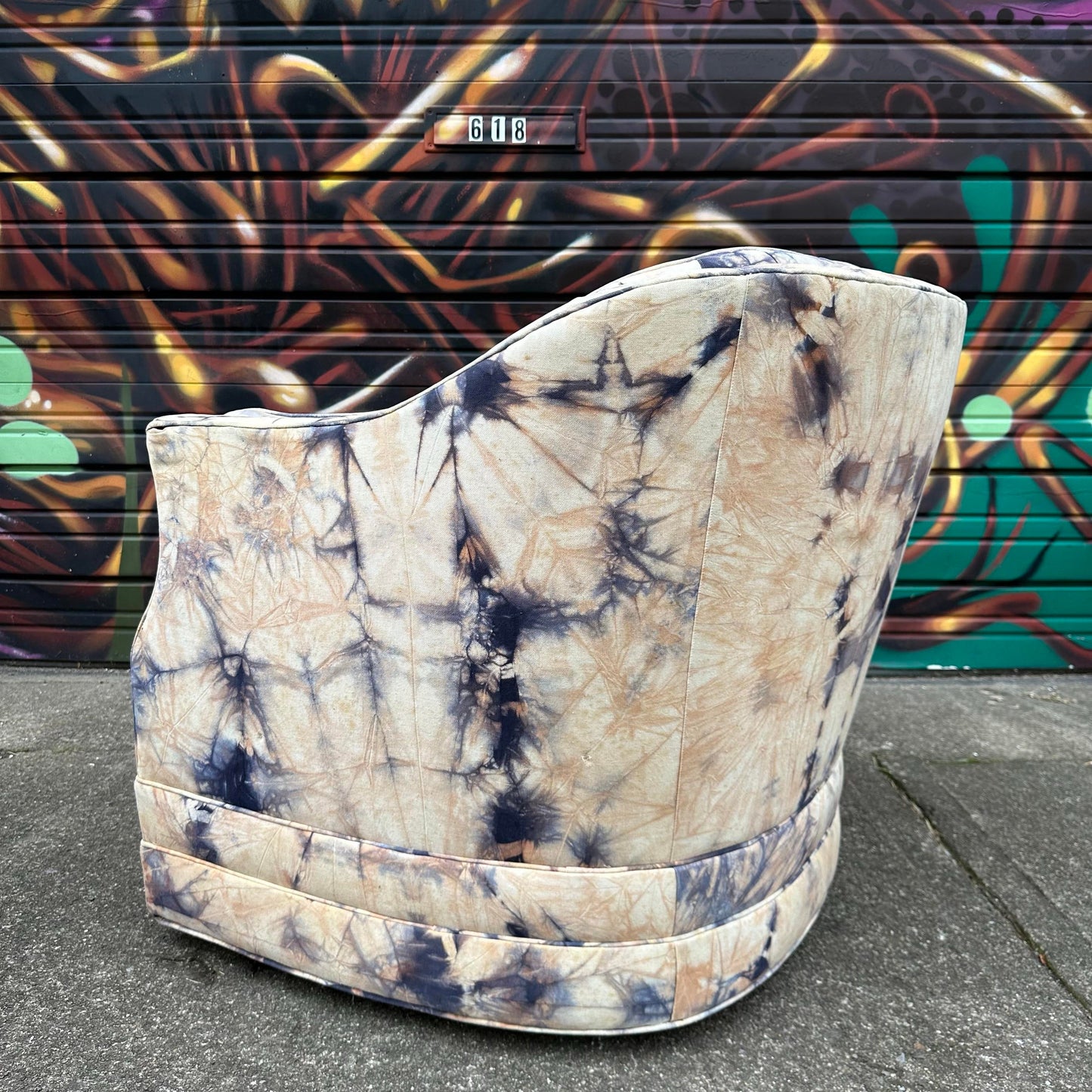 Mid Century Modern Henredon Swivel Barrel Back Lounge Chairs