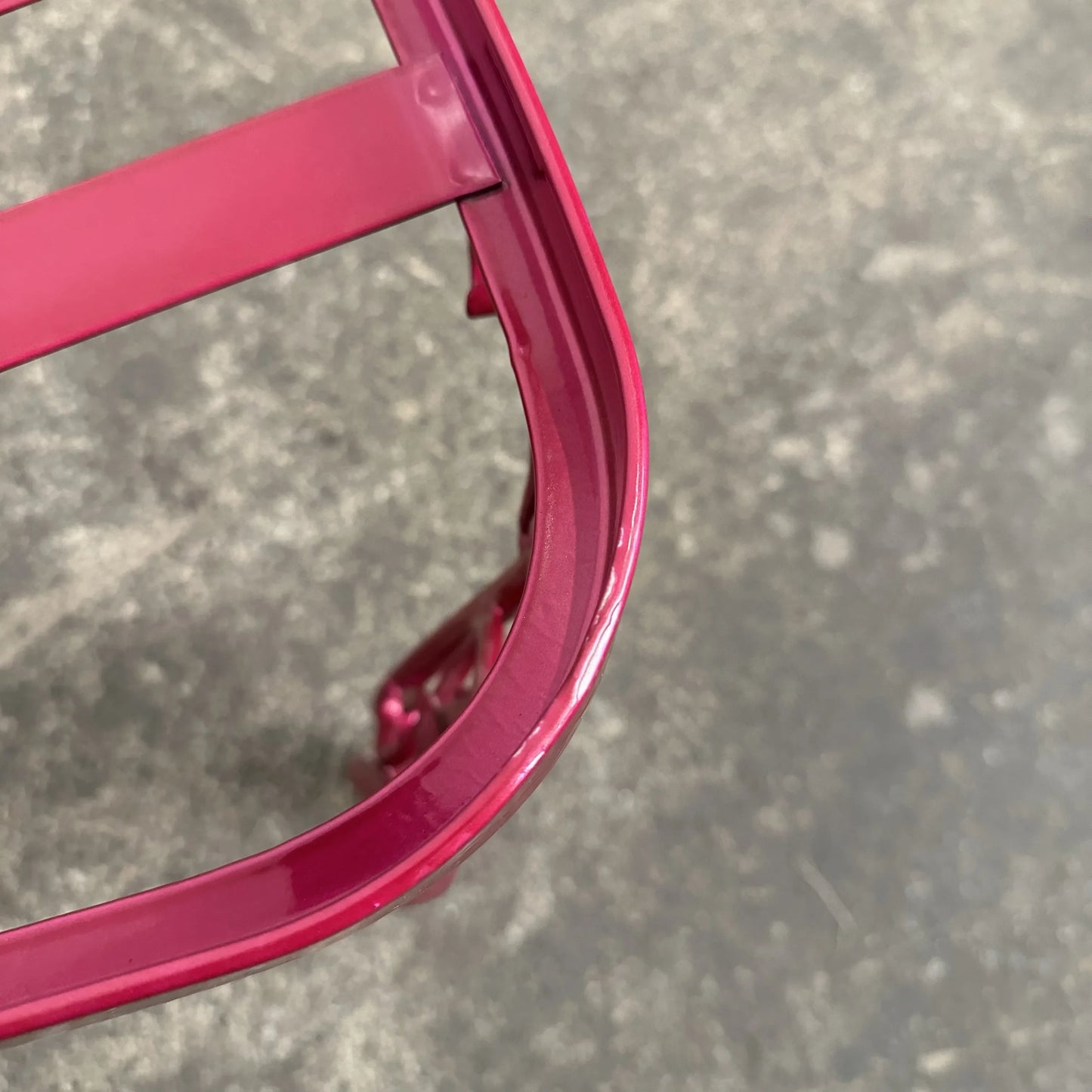 Newly Powder Coated Woodard Chantilly Rose Wrought Iron Outdoor Lounge Chair