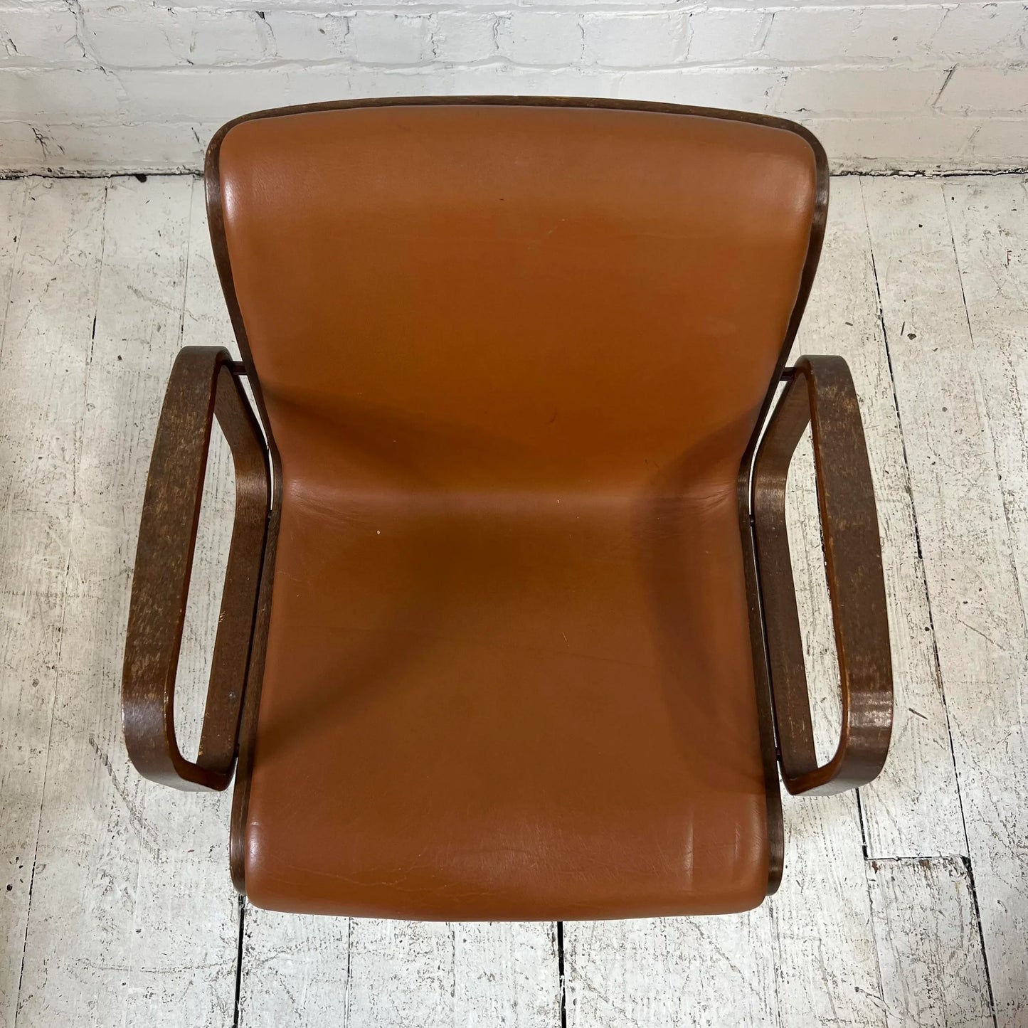 Bill Stephens for Knoll Leather and Bentwood Chairs Set of 6