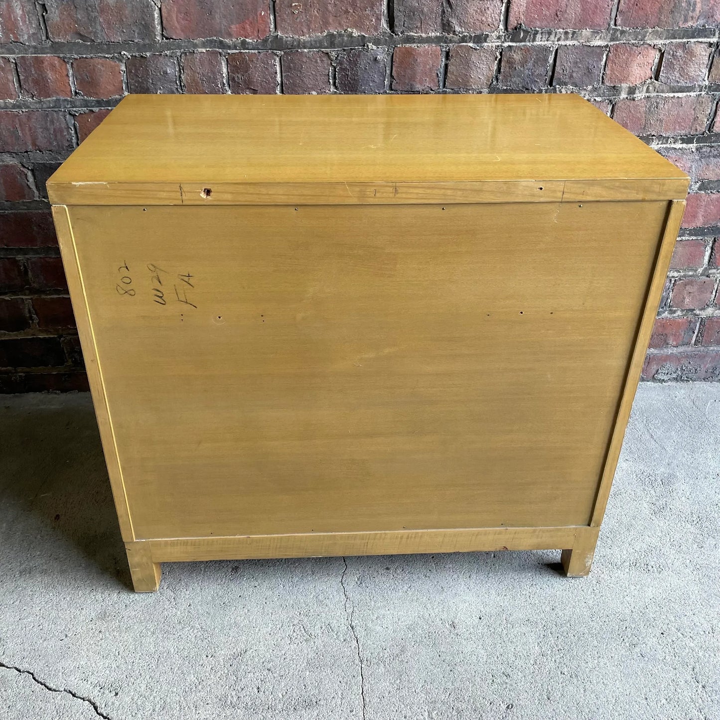 Mid Century Modern Widdicomb 3 Drawer Chest Cabinet With Brass Pulls