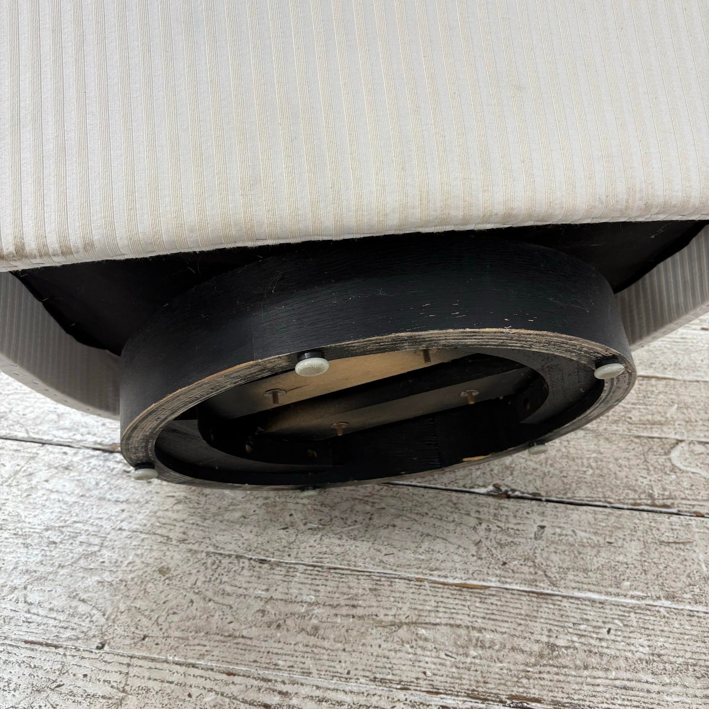 Milo Baughman Swivel Rock Barrel Chair