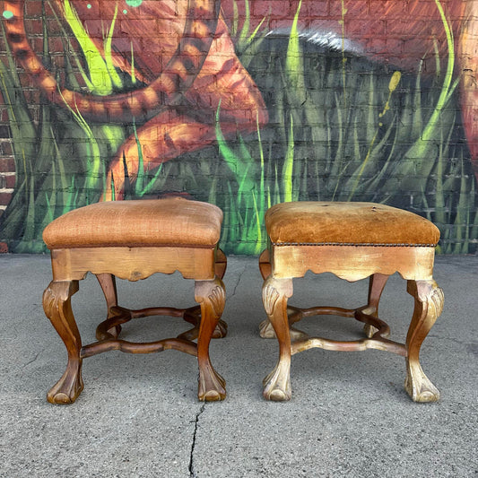 Pair of Saffried Spanish Ottomans