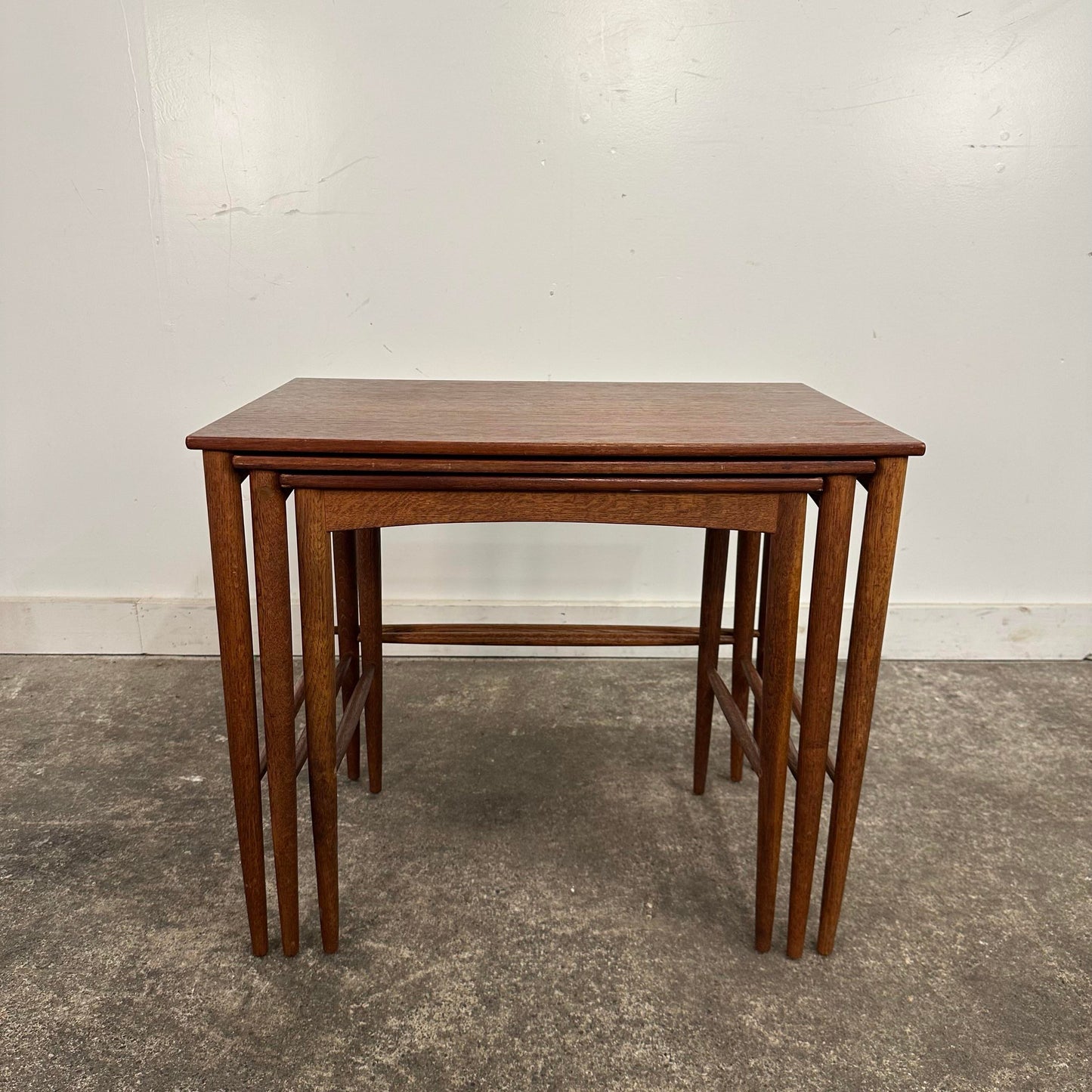 Mid Century Modern Teak Dux Nesting Table Made in Sweden