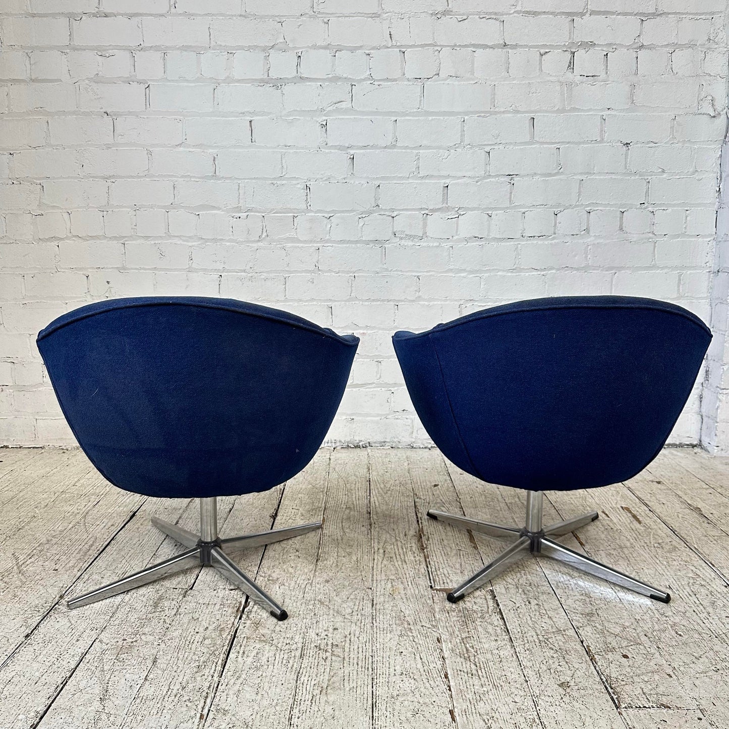 Pair of Swivel Small Overman Chairs