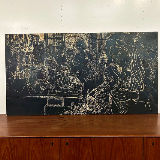 Wood Cut Painting on Board