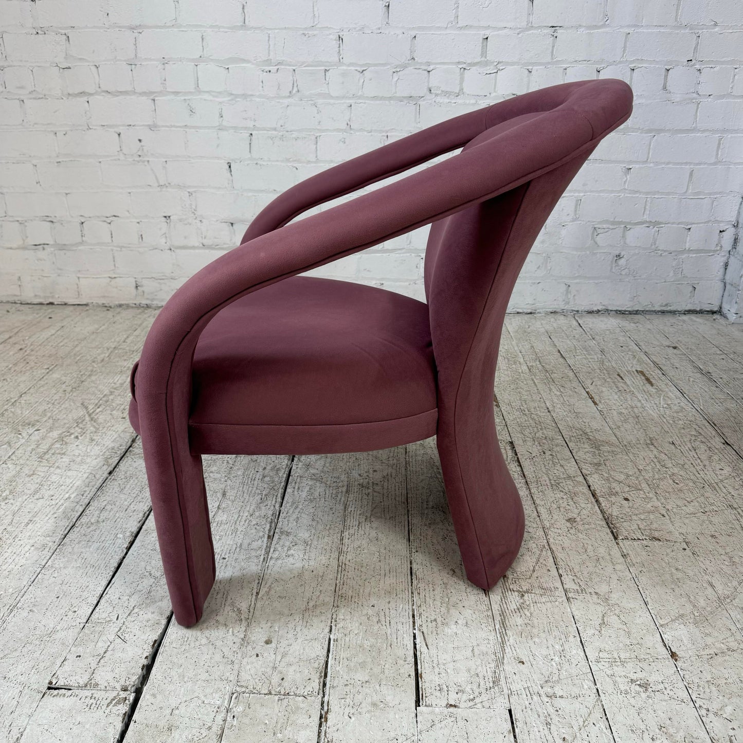 Pair of Pink Kagan Style Lounge 3 Leg Chairs by Carson’s