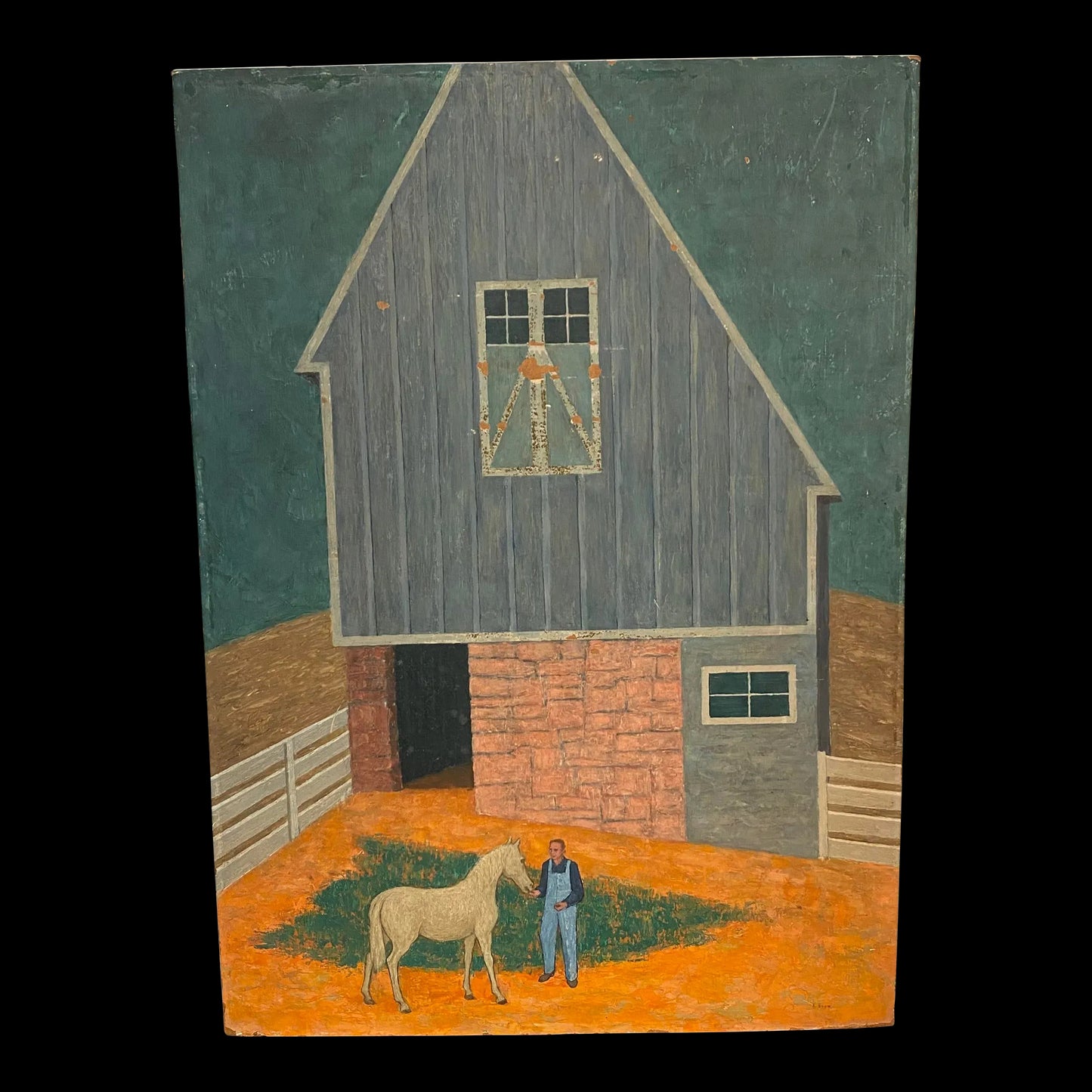 “The Barn” Painting on Panel by Kenneth Evett Kraushaar Gallery Ny