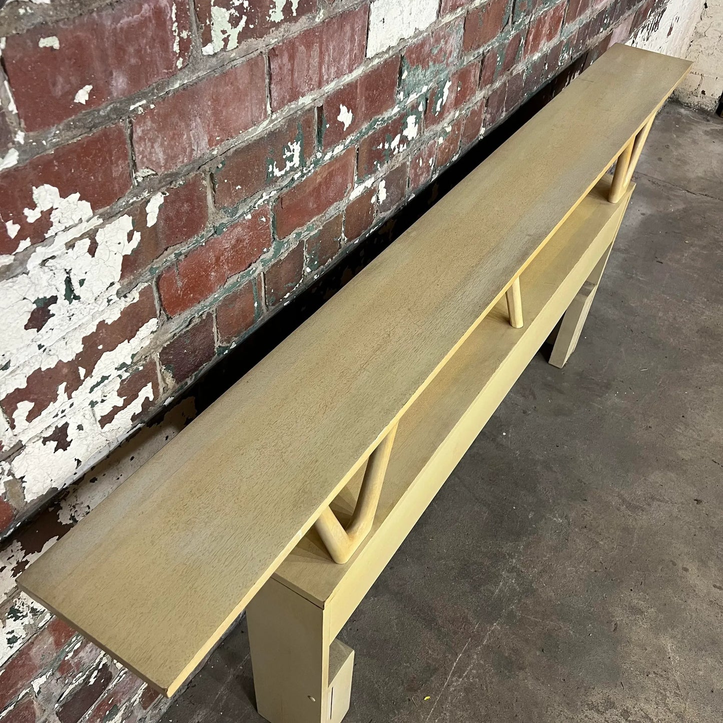 Mid Century Organic Pearsall Style Full Size Headboard Blond Light Wood