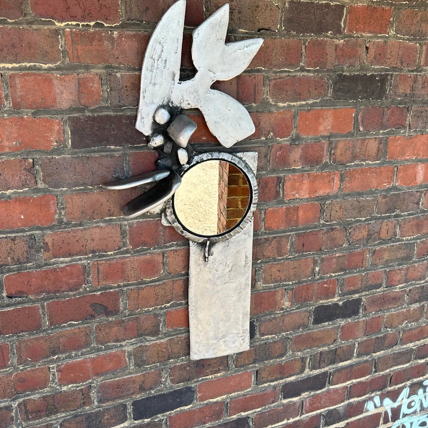 Don Drumm Aluminum Abstract Wall Mirror