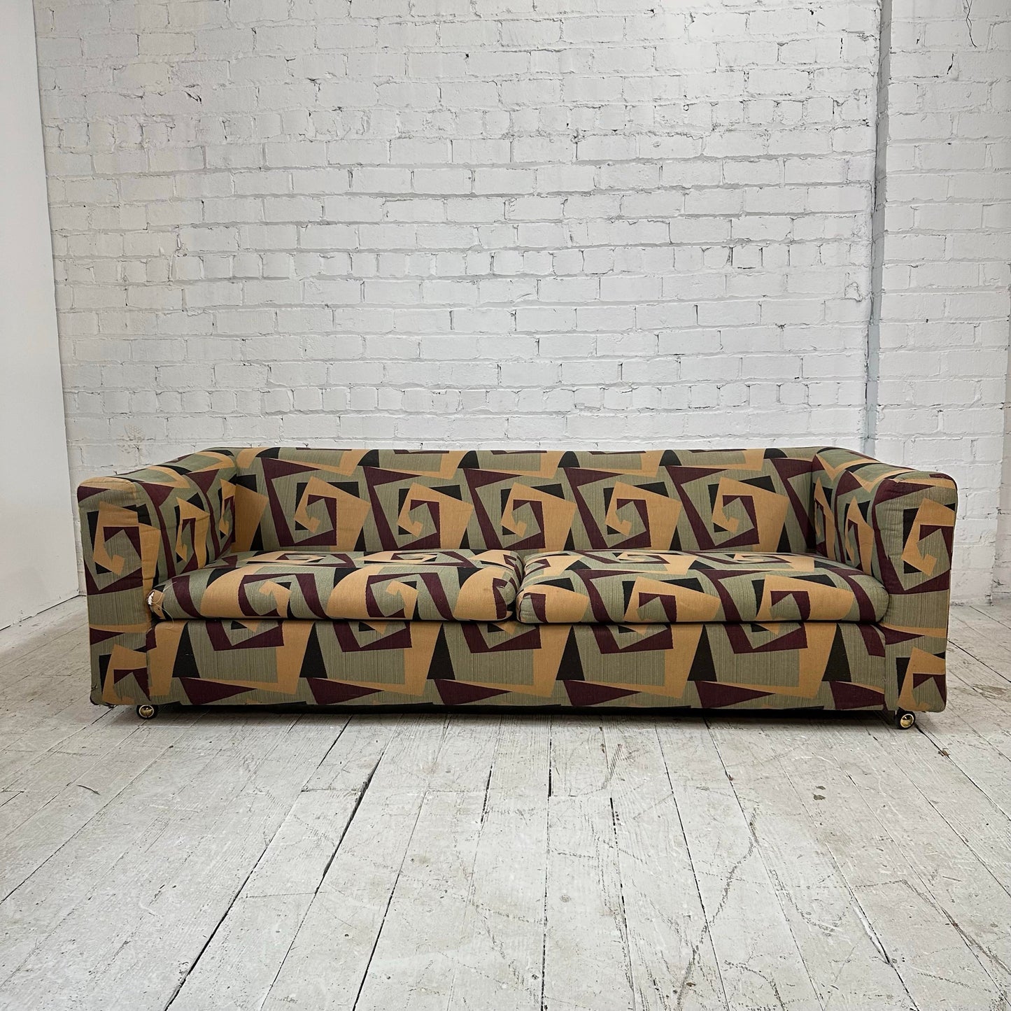 Edward Wormley for Dunbar Sofa Possibly a Jack Lenor Larsen Fabric