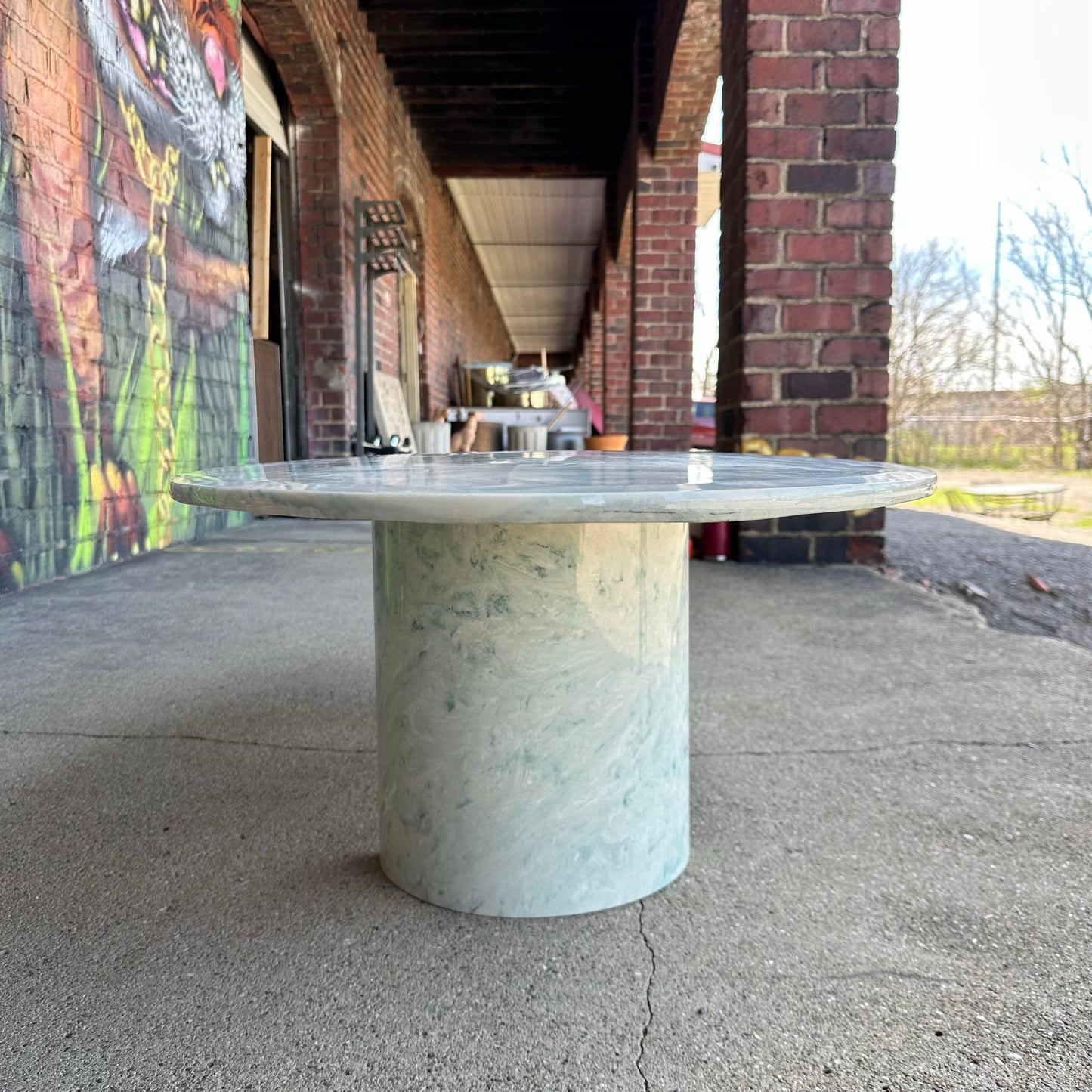 Post-Modern Cultured Marble Coffee Table