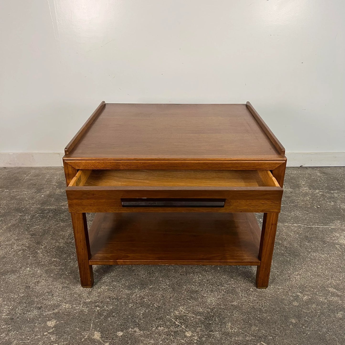 Edward Wormley for Dunbar Side Table With Rosewood and Brass Details