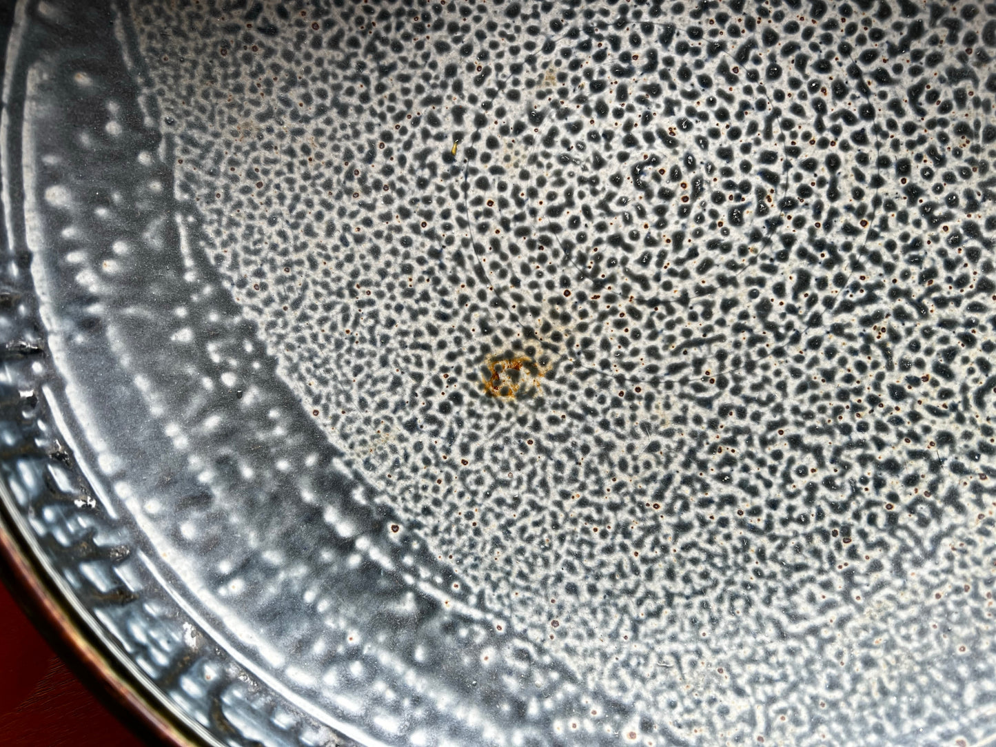 Stunning Ivory and Blue Ceramic Serving Bowl