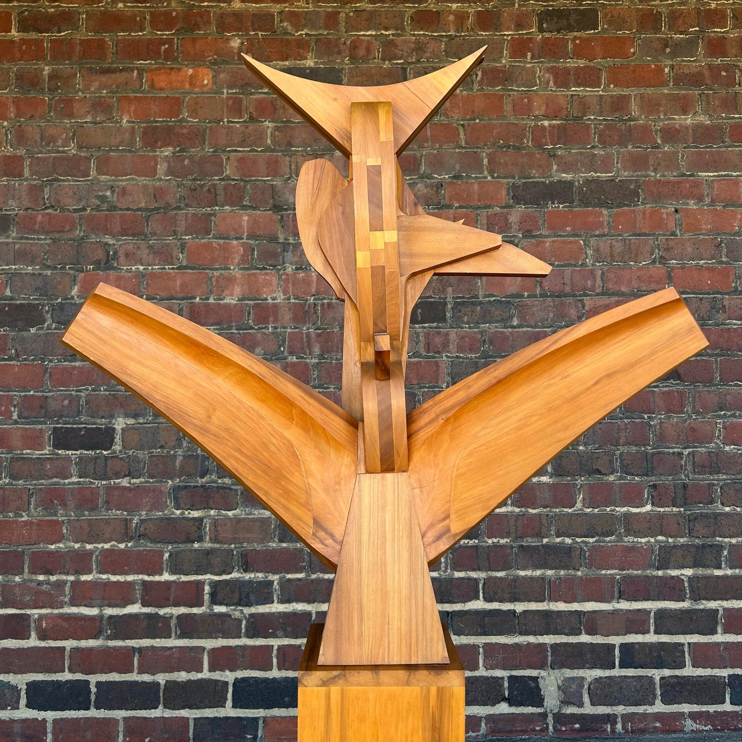 Wooden Sculpture by W. Moore 1977 “#7 Seated Figure”