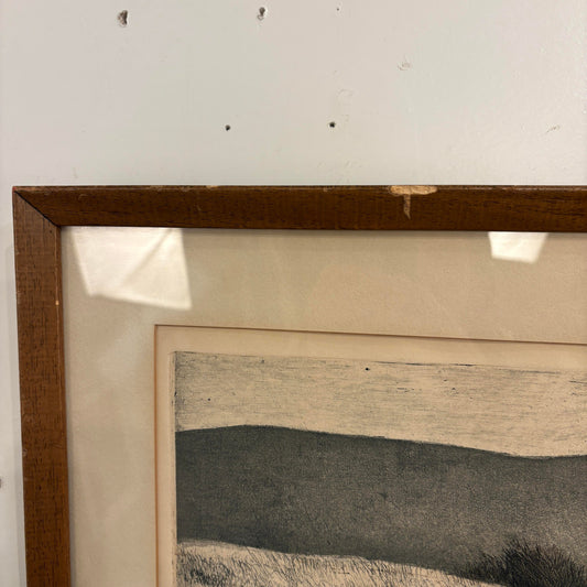 “January” Alvin Dunkle Signed Artist Proof Etching Print