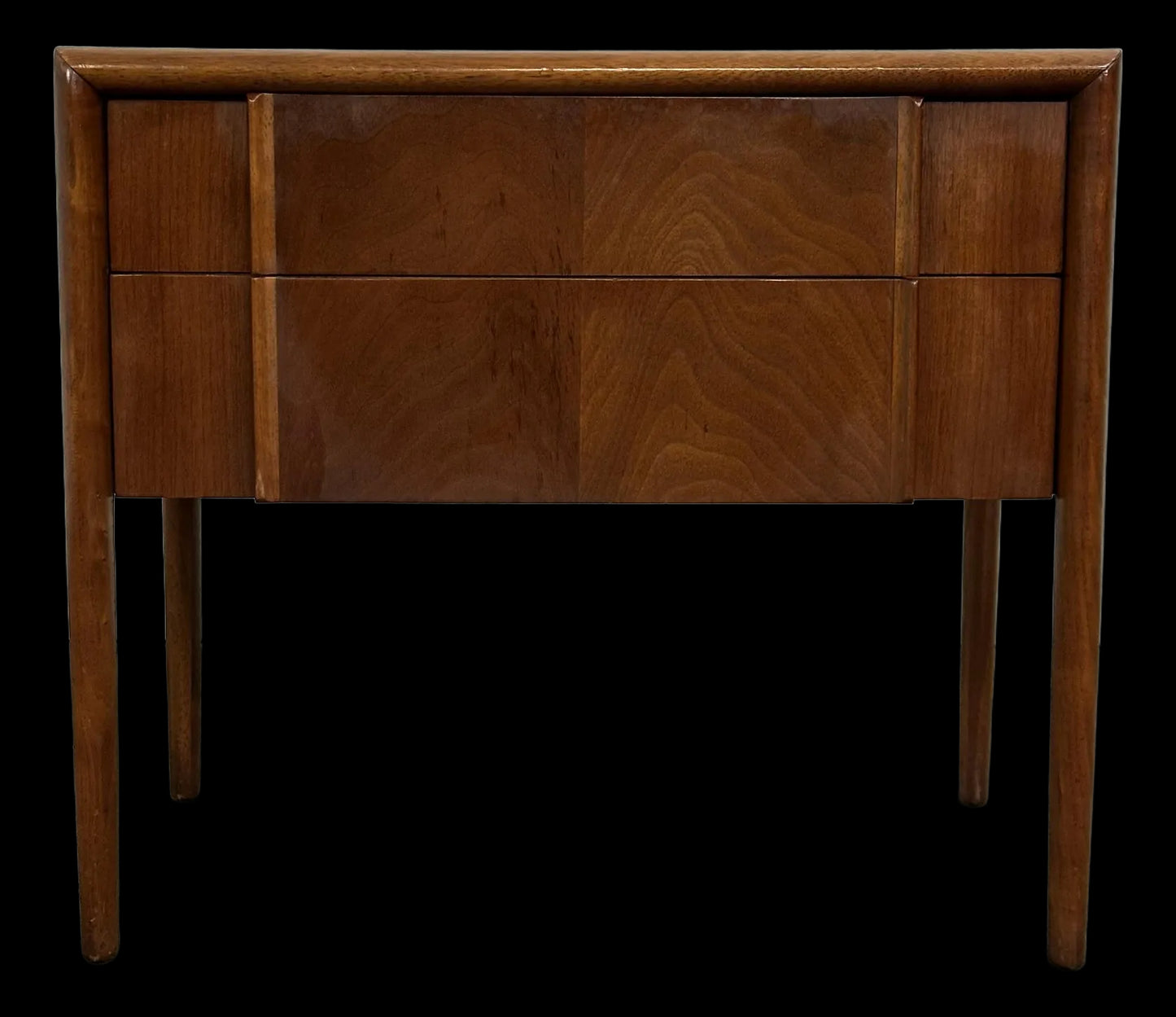 Walnut Nightstand End Table by Barney Flagg for Drexel Parallel