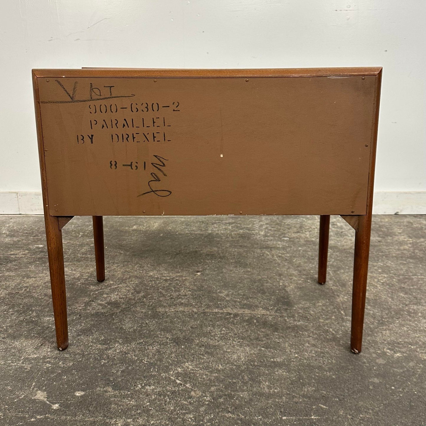 Walnut Nightstand End Table by Barney Flagg for Drexel Parallel