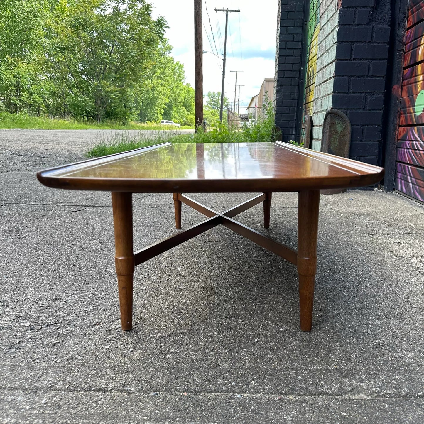 Mid Century Modern Wooden Coffee Table
