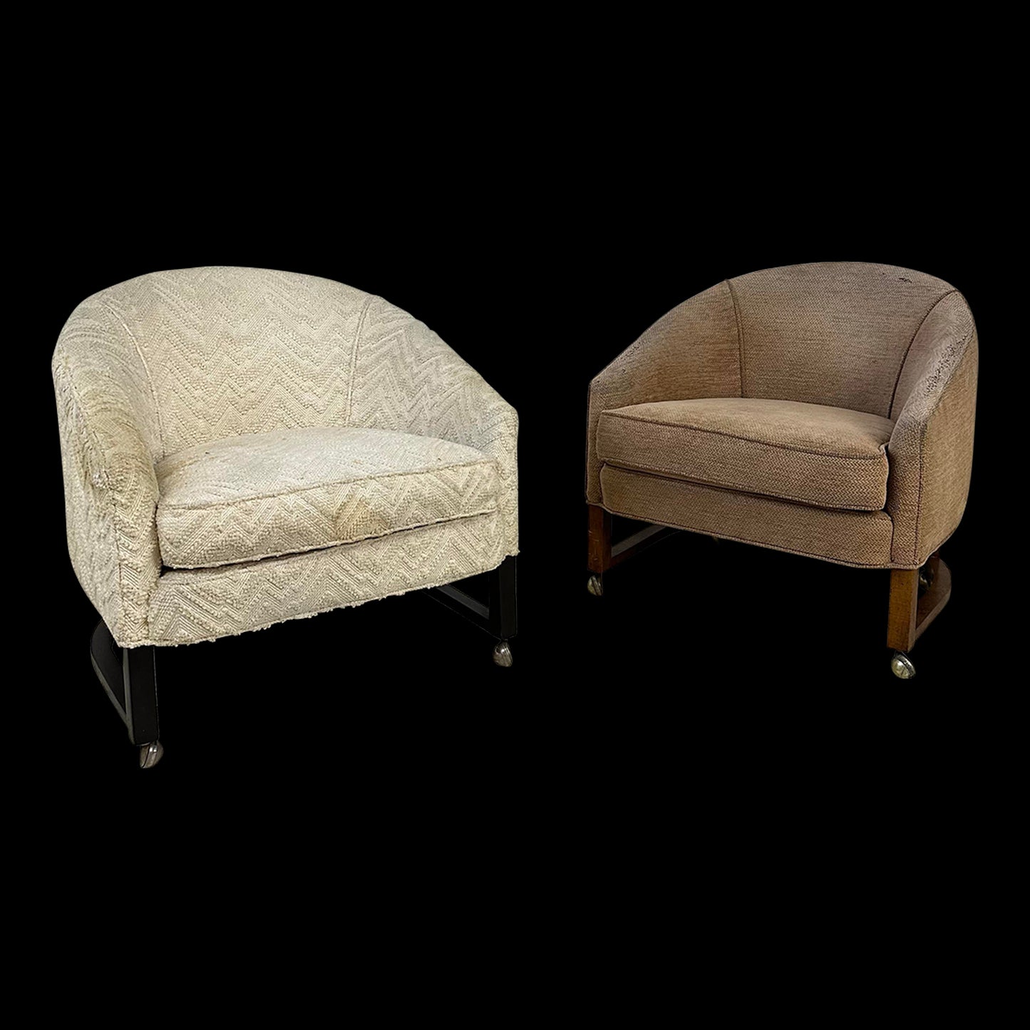 Pair of Barrel Back Harvey Probber Style Chairs