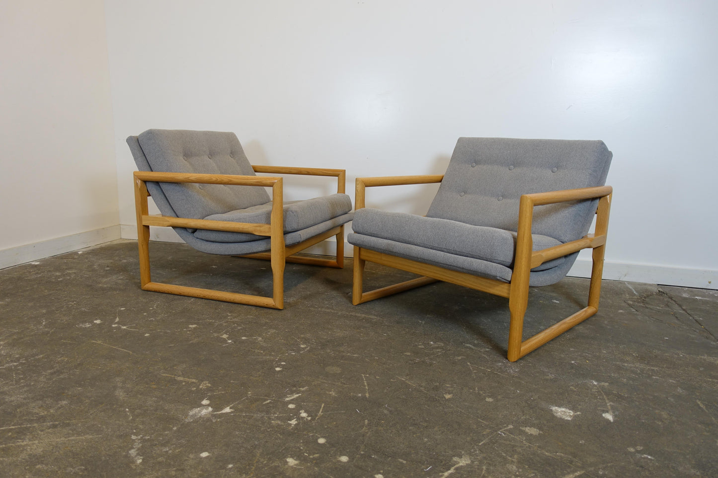 Mid Century Modern Inspired Club Chairs - A Pair