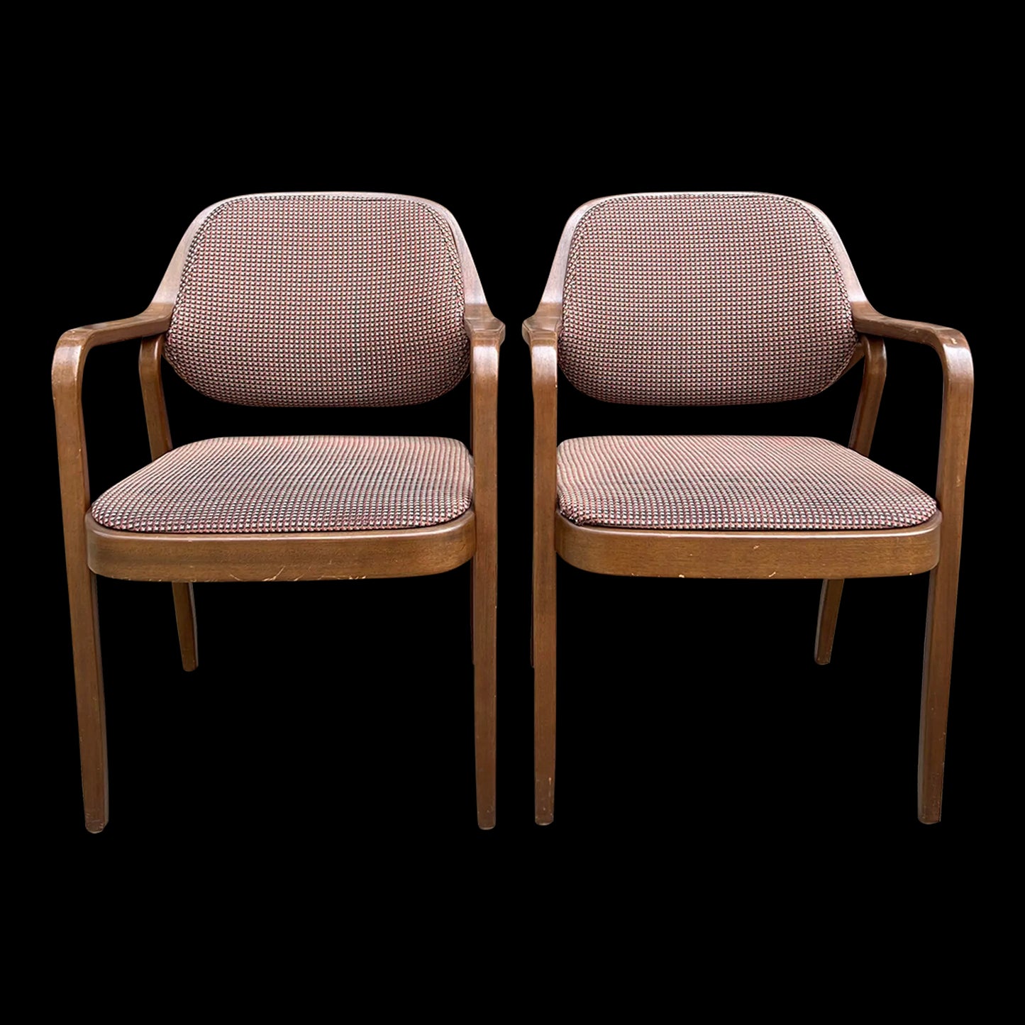 Pair of Bentwood Chairs by Don Pettit for Knoll