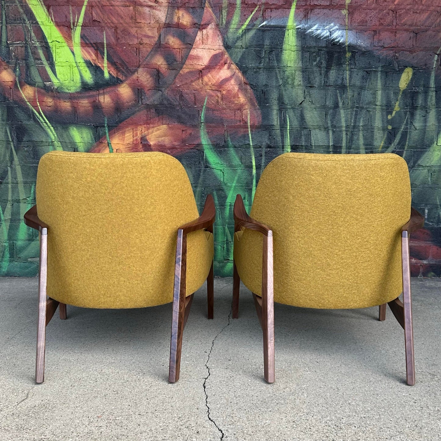Pair of Custom Seal Style Lounge Chairs