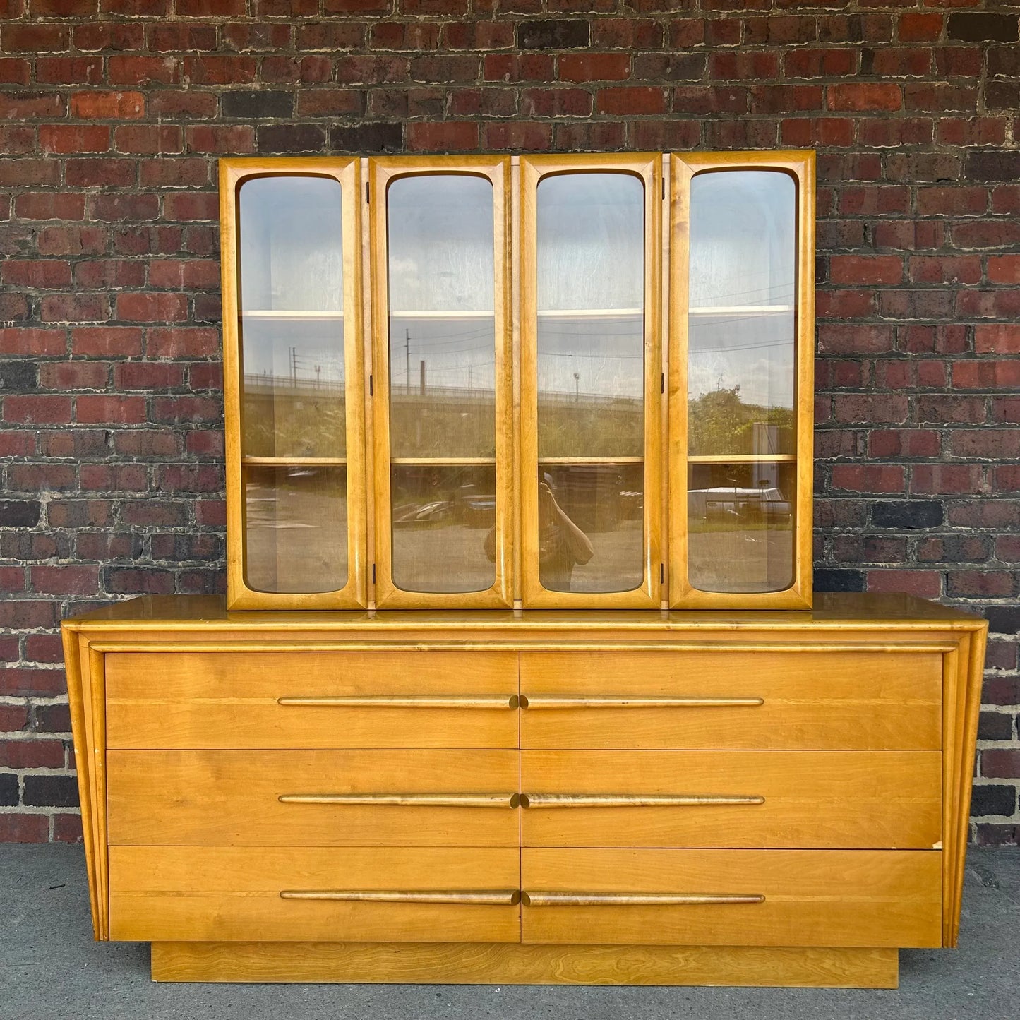 Edmund Spence Glass Hutch Credenza