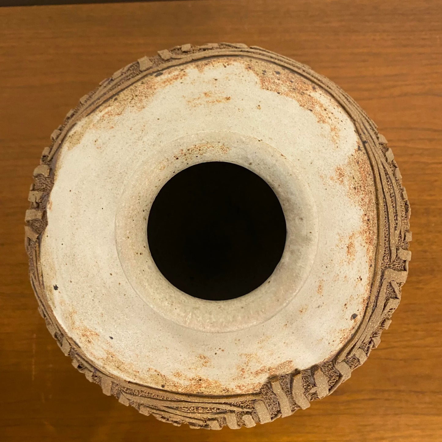Unknown Artist Signed Studio Pottery Ceramic Vase Tall