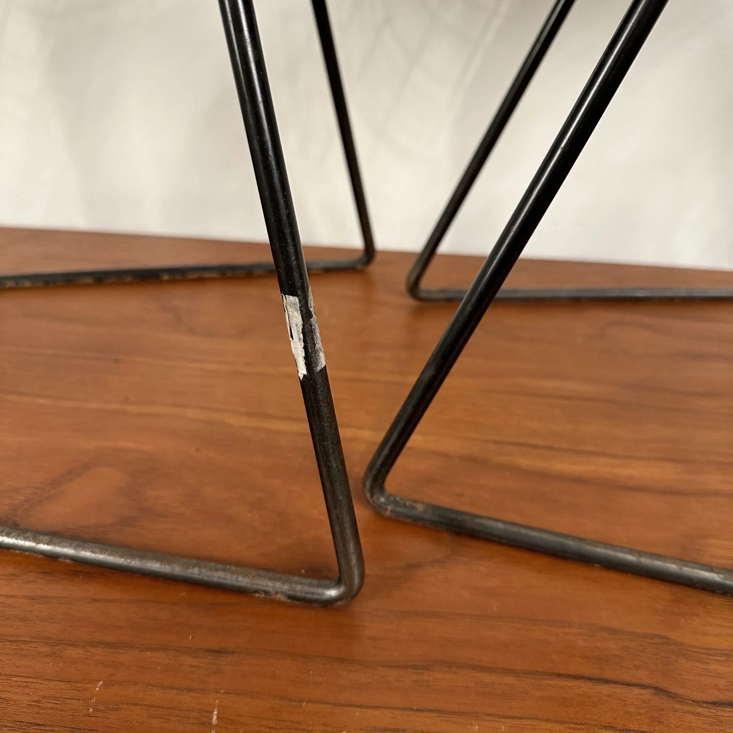 Set of 4 Bertoia for Knoll Children’s Chairs Black Xs