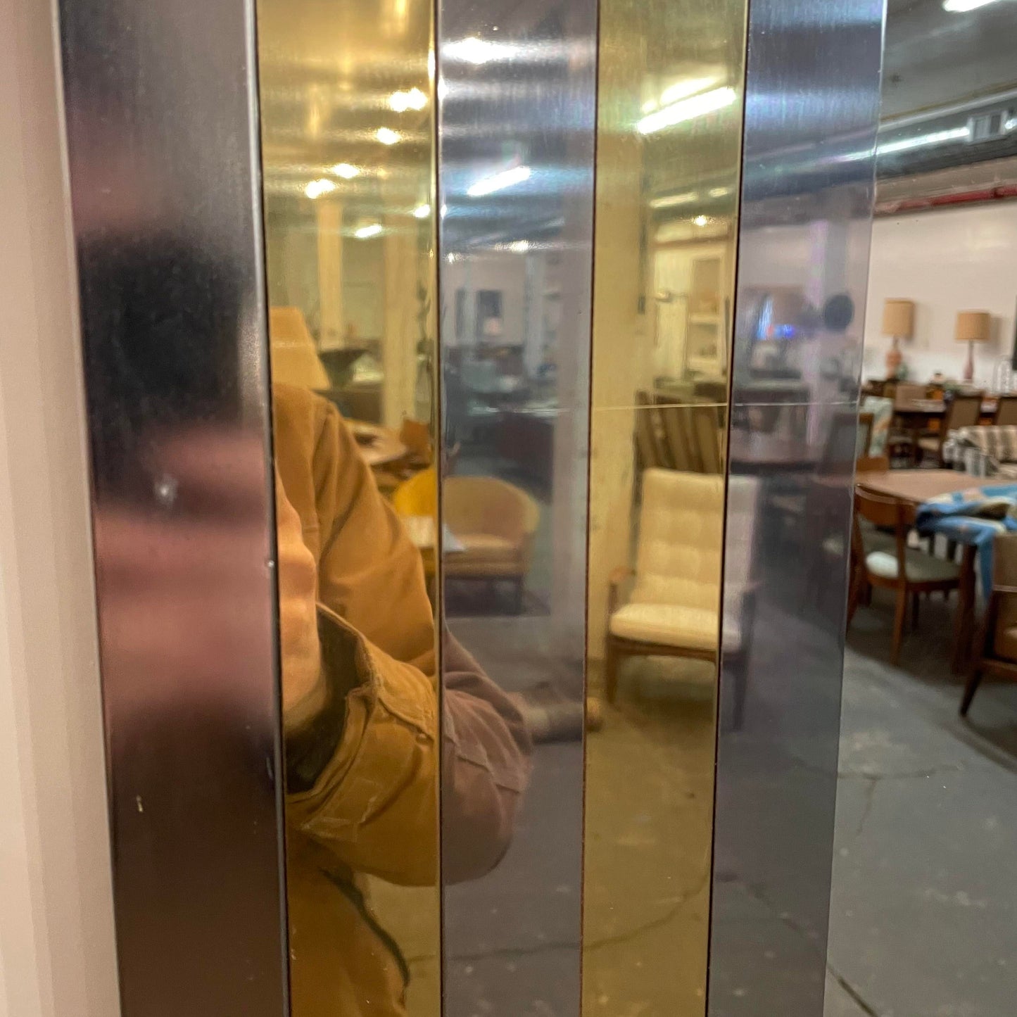 Paul Evans Style Mid Century Modern Mirror