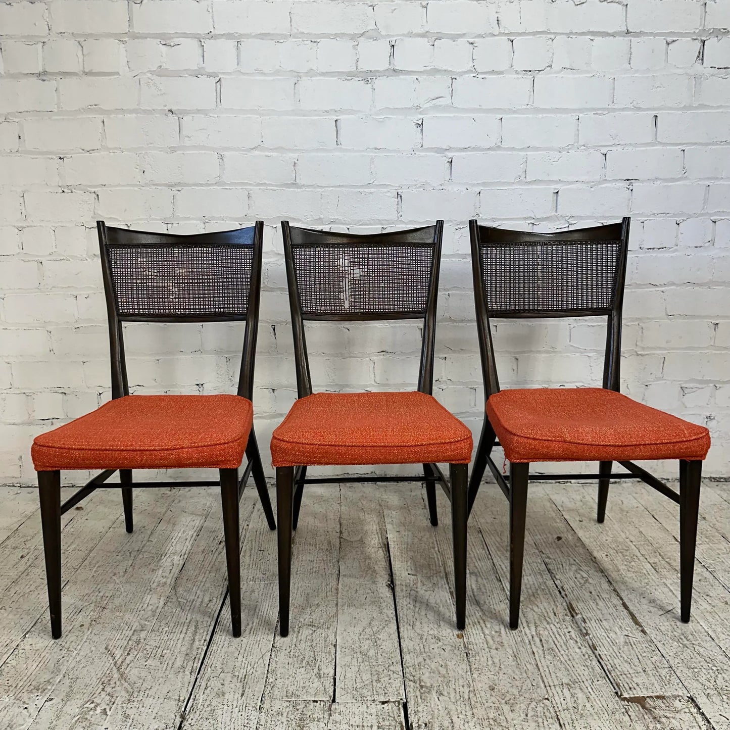 Set of 3 Paul McCobb Black Dining Chairs