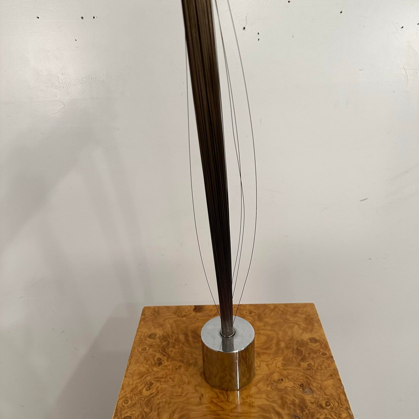 Mid Century Modern Harry Bertoia Style Spray Sculpture Chrome