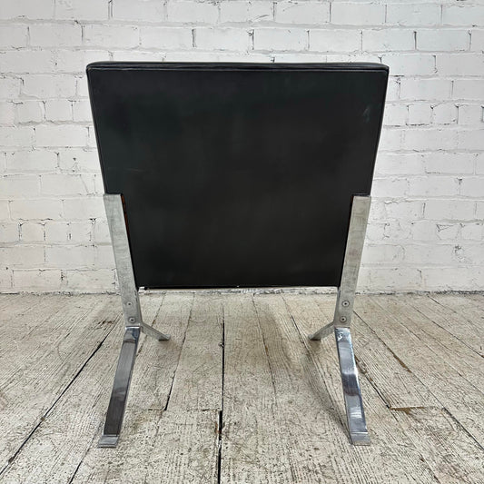 Royal Metal Black and Chrome Slipper Chair