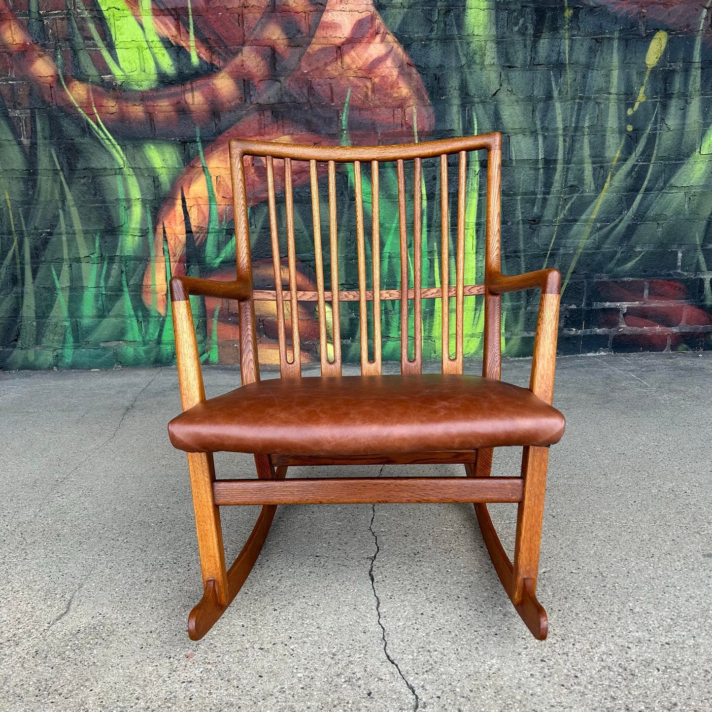 Early Mid Century Modern Hans J. Wegner Rocking Chair Ml-33