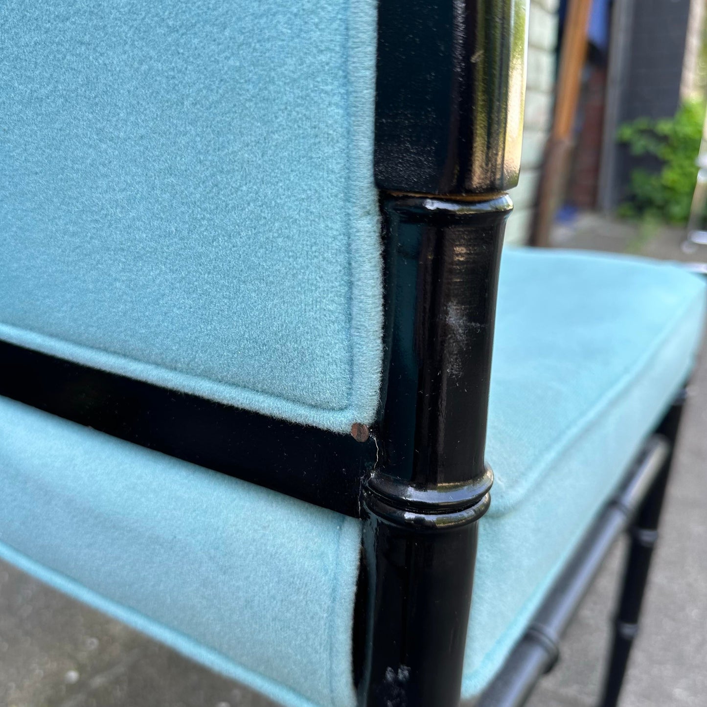 Set of 6 Faux Bamboo Dining Chairs Mid-Century Modern