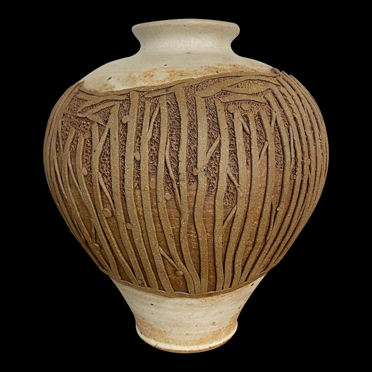 Unknown Artist Signed Studio Pottery Ceramic Vase Tall