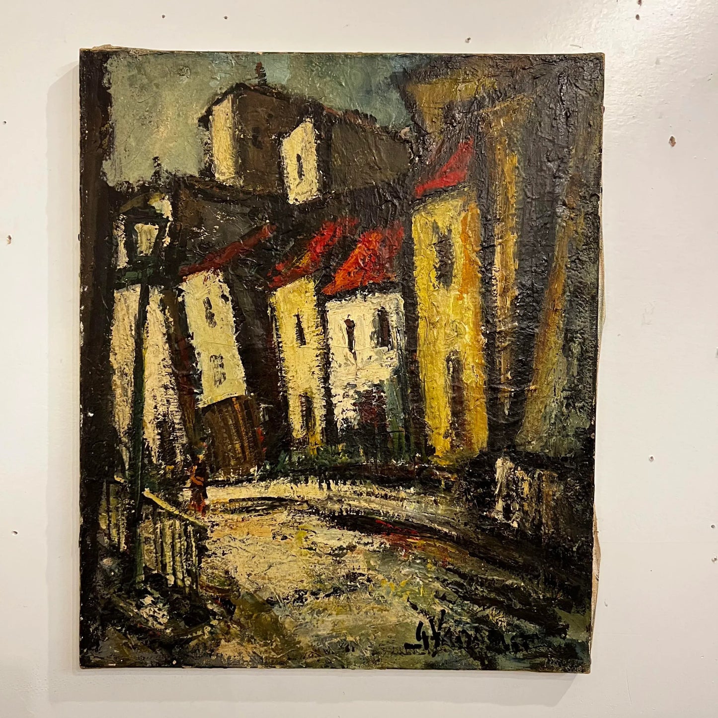 George Vausser Cityscape Painting Signed