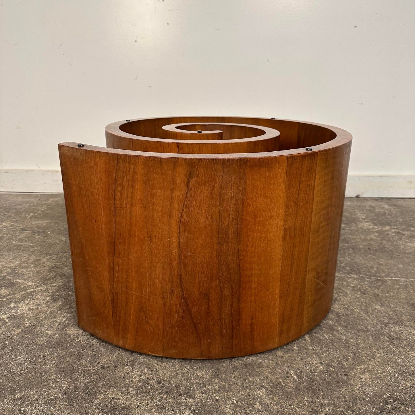 Vladimir Kagan Walnut Snail Coffee Table