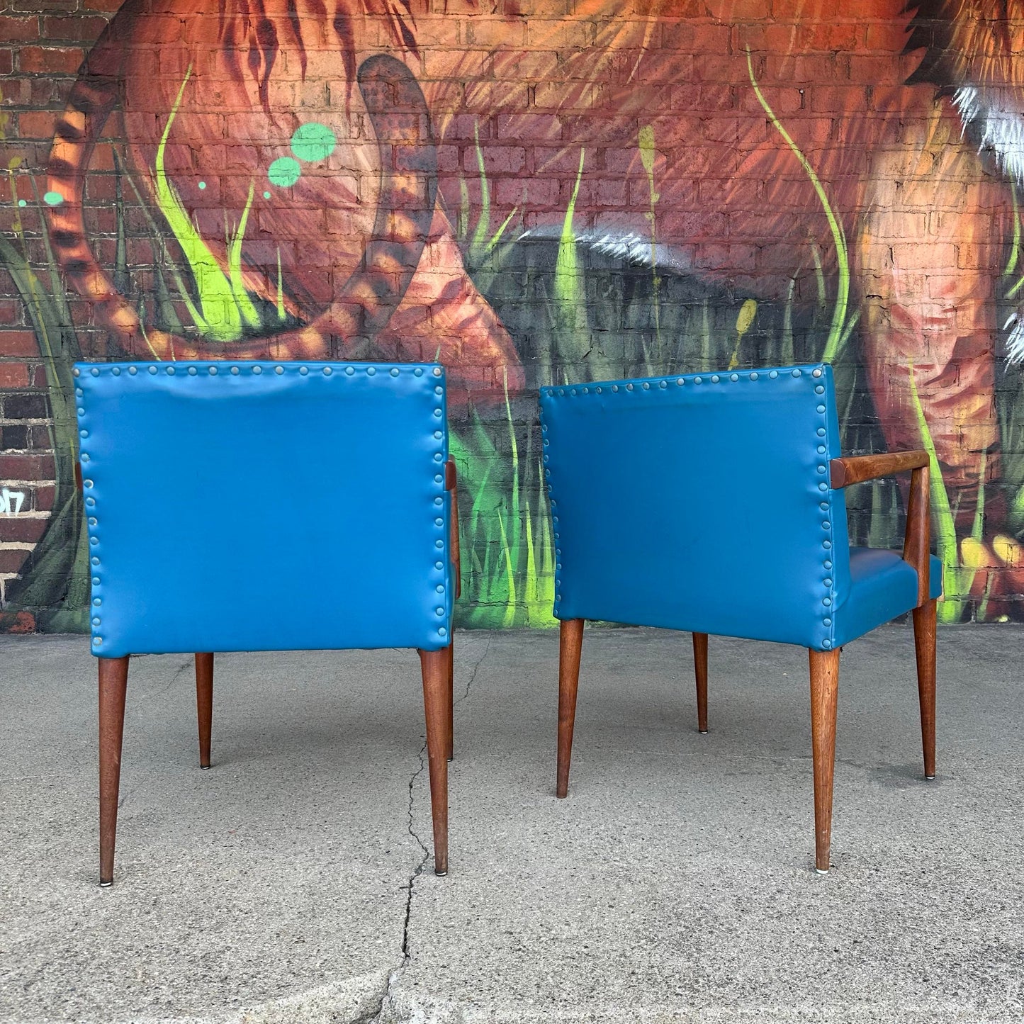 Mid-Century Modern Set of 4 Stow & Davis Arm Chairs Gibbings Style