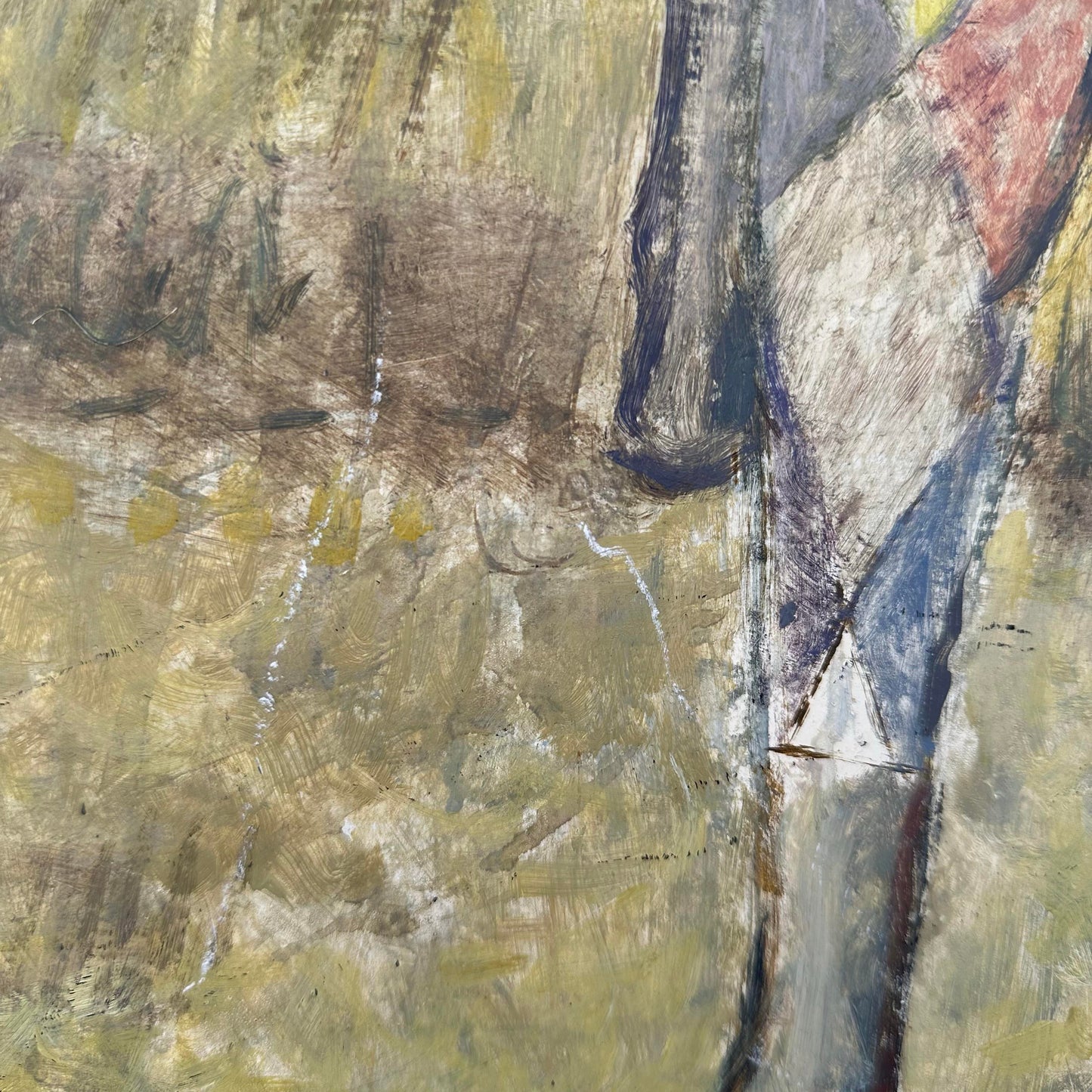 Mid-Century Modern Figure Painting by Robert C. Brisley Style of Picasso