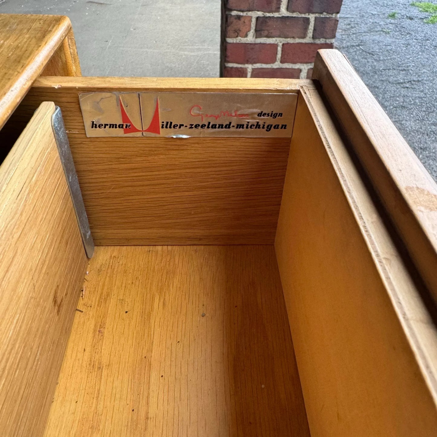 George Nelson for Herman Miller Thin Edge Prototype Cabinet Hairpin Leg