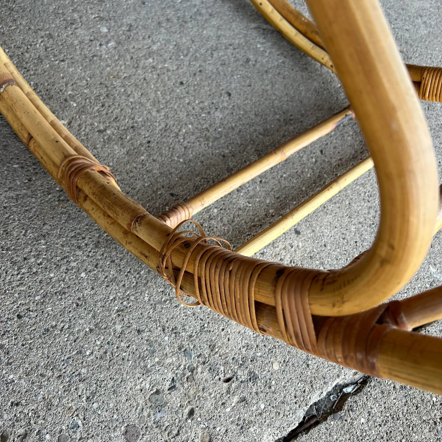 Franco Benttonica Dondolo Rattan Rocking Chair